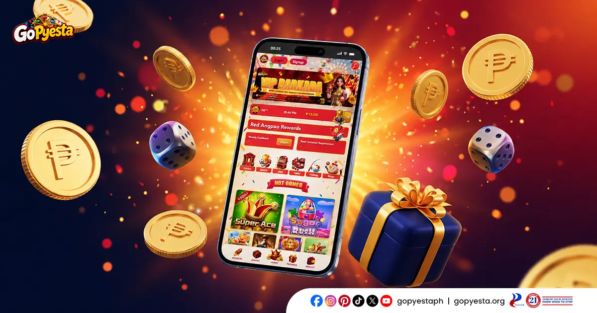 Go Pyesta App Interface With Quick Access To Games And Wallet
